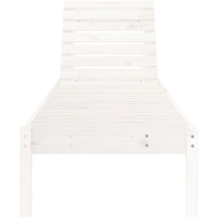 Solsängar 2 st vit 199,5x60x74 cm massiv furu vidaXL – bild 4