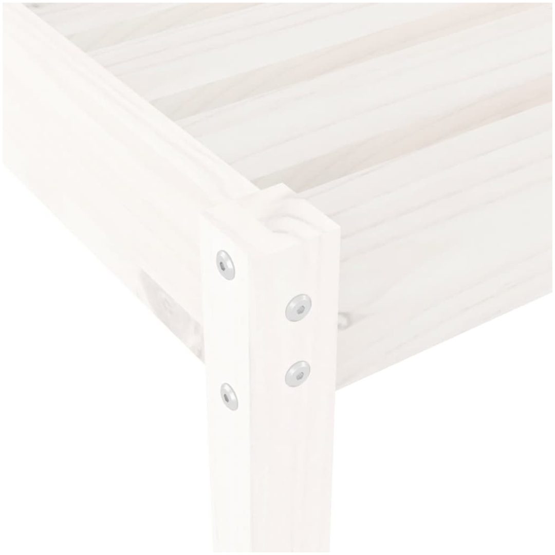 Solsängar 2 st vit 199,5x60x74 cm massiv furu vidaXL – bild 6