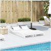 Solsängar 2 st vit massiv furu vidaXL 205 x 60 x 31.5 cm – miniatyr 3