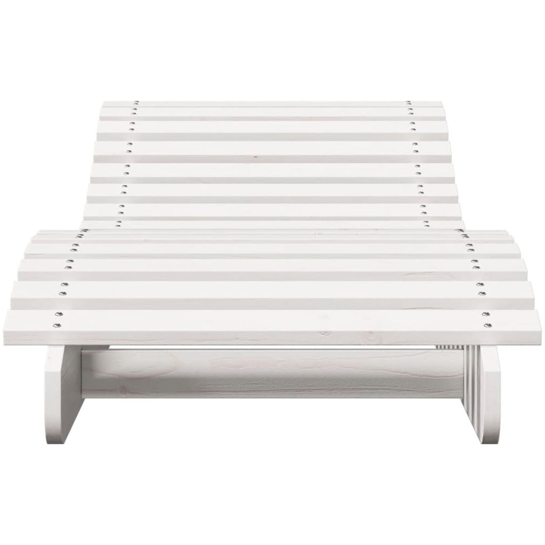 Solsängar 2 st vit massiv furu vidaXL 205 x 60 x 31.5 cm – bild 5