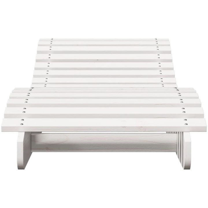Solsängar 2 st vit massiv furu vidaXL 205 x 60 x 31.5 cm – bild 5