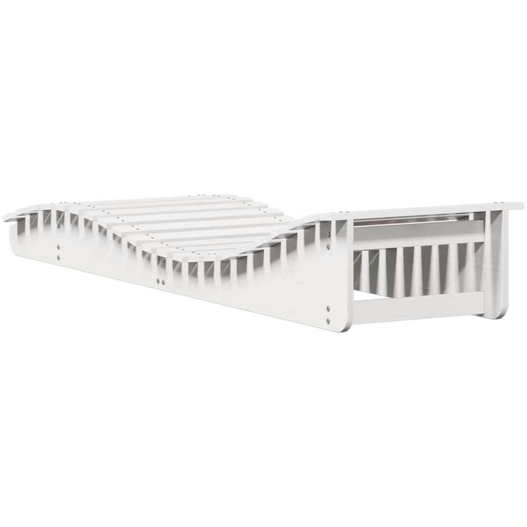 Solsängar 2 st vit massiv furu vidaXL 205 x 60 x 31.5 cm – bild 7