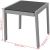 Solsängar med bord aluminium svart vidaXL – miniatyr 8
