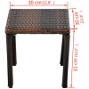 Solsängar med bord konstrotting brun vidaXL – miniatyr 8
