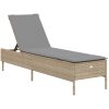 Solsängar med dynor 2 st beige konstrotting vidaXL – miniatyr 4