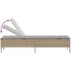 Solsängar med dynor 2 st beige konstrotting vidaXL – miniatyr 8