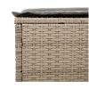 Solsängar med dynor 2 st beige konstrotting vidaXL – miniatyr 9