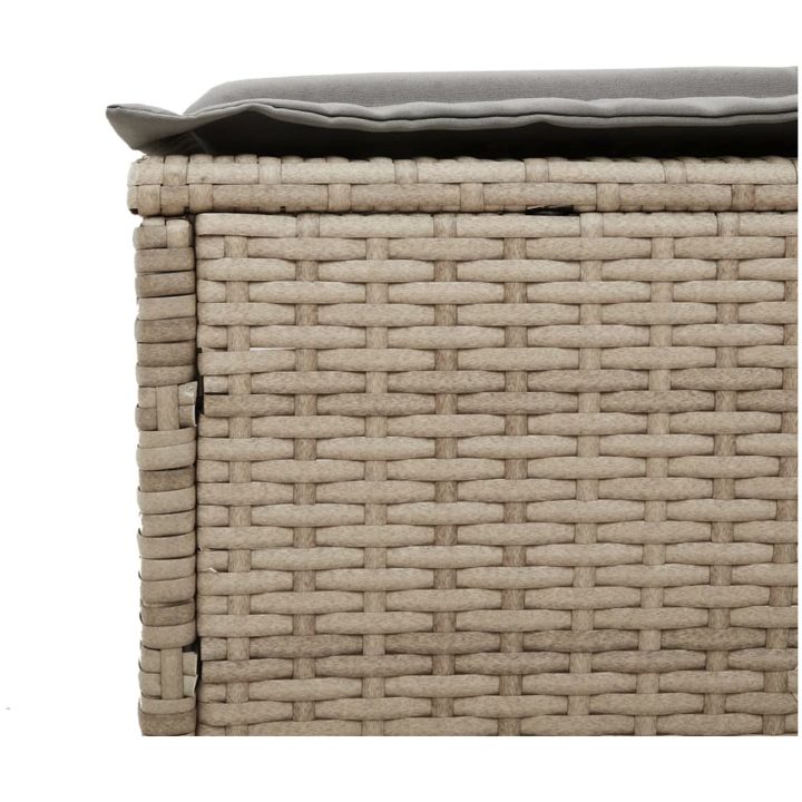 Solsängar med dynor 2 st beige konstrotting vidaXL – bild 9