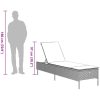 Solsängar med dynor 2 st brun konstrotting vidaXL – miniatyr 12