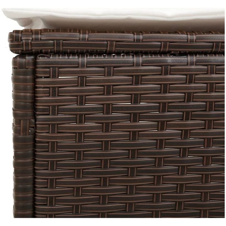 Solsängar med dynor 2 st brun konstrotting vidaXL – bild 9