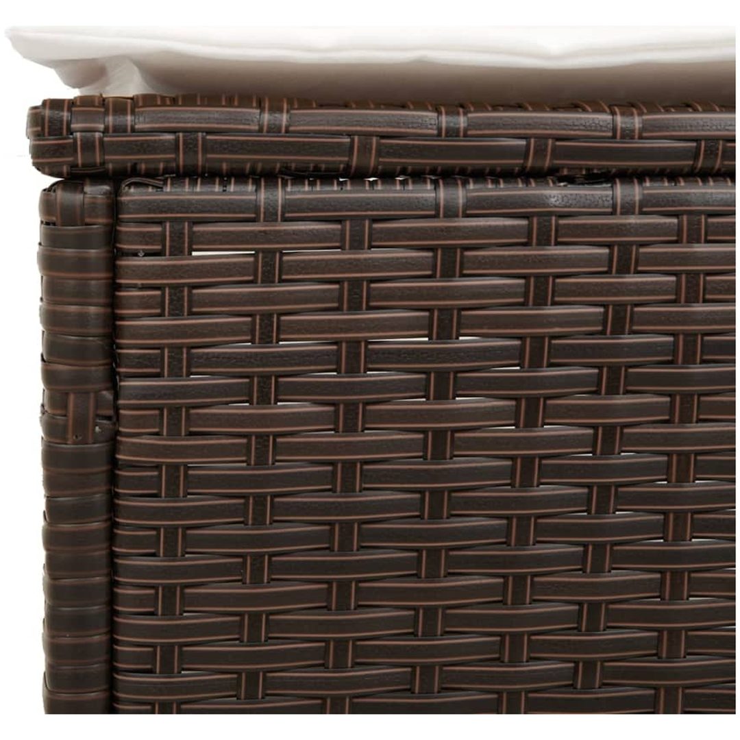 Solsängar med dynor set 3 delar brun konstrotting vidaXL – bild 11