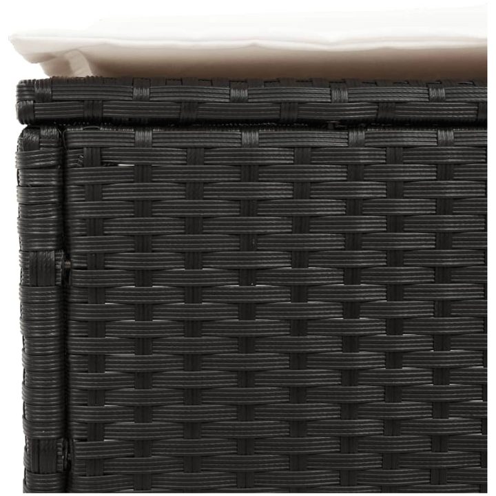 Solsängar med dynor set 3 delar svart konstrotting vidaXL – bild 11