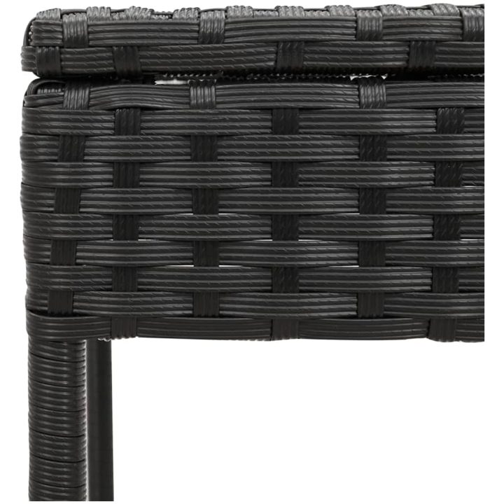 Solsängar med dynor set 3 delar svart konstrotting vidaXL – bild 12