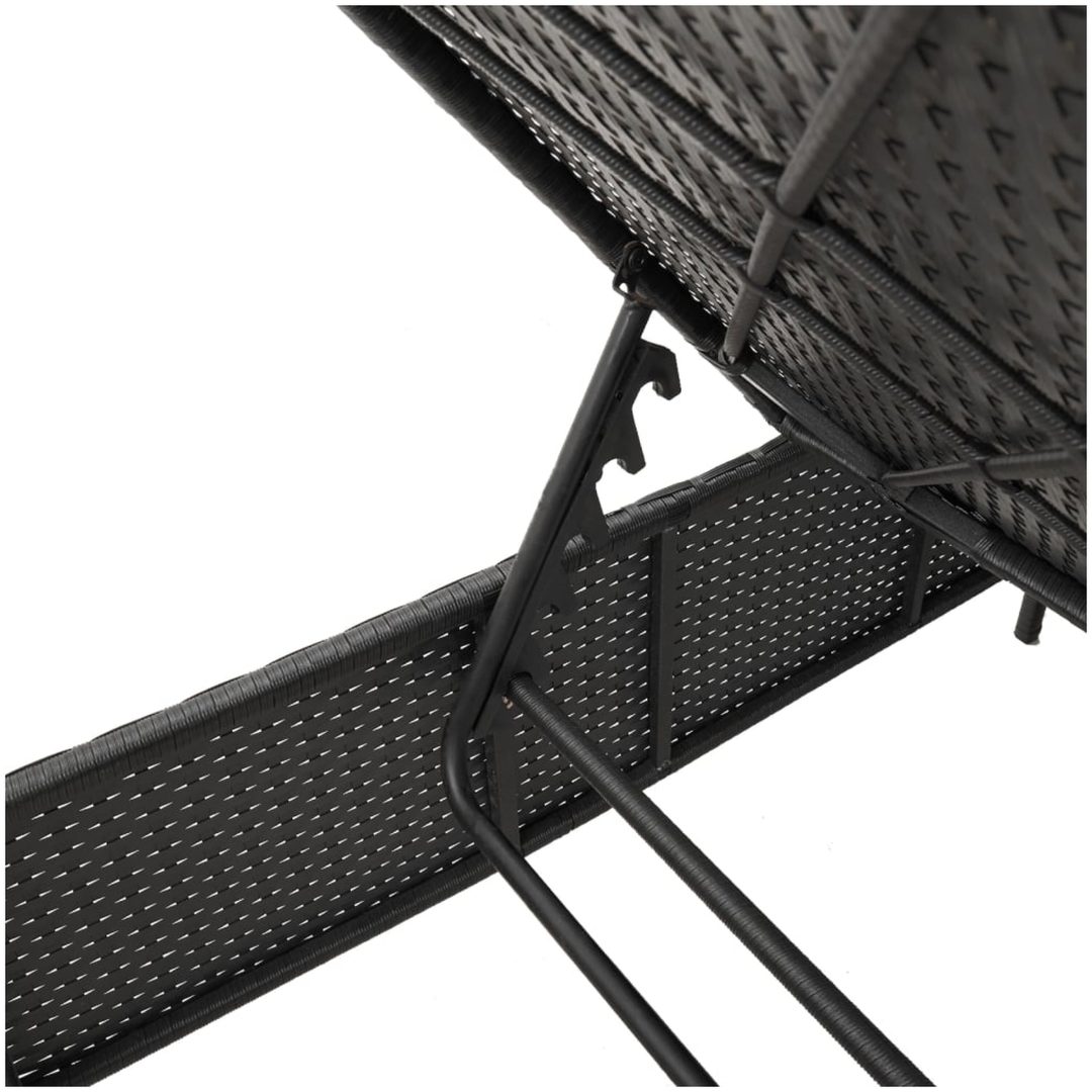 Solsängar med dynor set 3 delar svart konstrotting vidaXL – bild 10