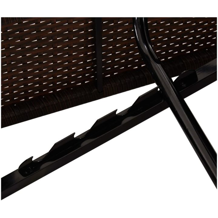 Solsängar och sidobord 3 delar konstrotting brun vidaXL – bild 11