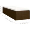 Solsängar och sidobord 3 delar konstrotting brun vidaXL – miniatyr 12