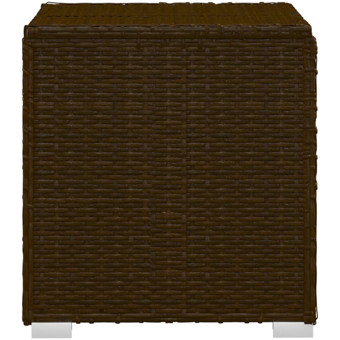 Solsängar och sidobord 3 delar konstrotting brun vidaXL – bild 8