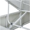Solsängar och sidobord 3 delar konstrotting vit vidaXL – miniatyr 10
