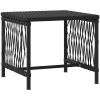 Solsängset Set om 3 Svart och gräddvit PE rattan, metall Fällbar vidaXL 35 x 35 x 32cm – miniatyr 6