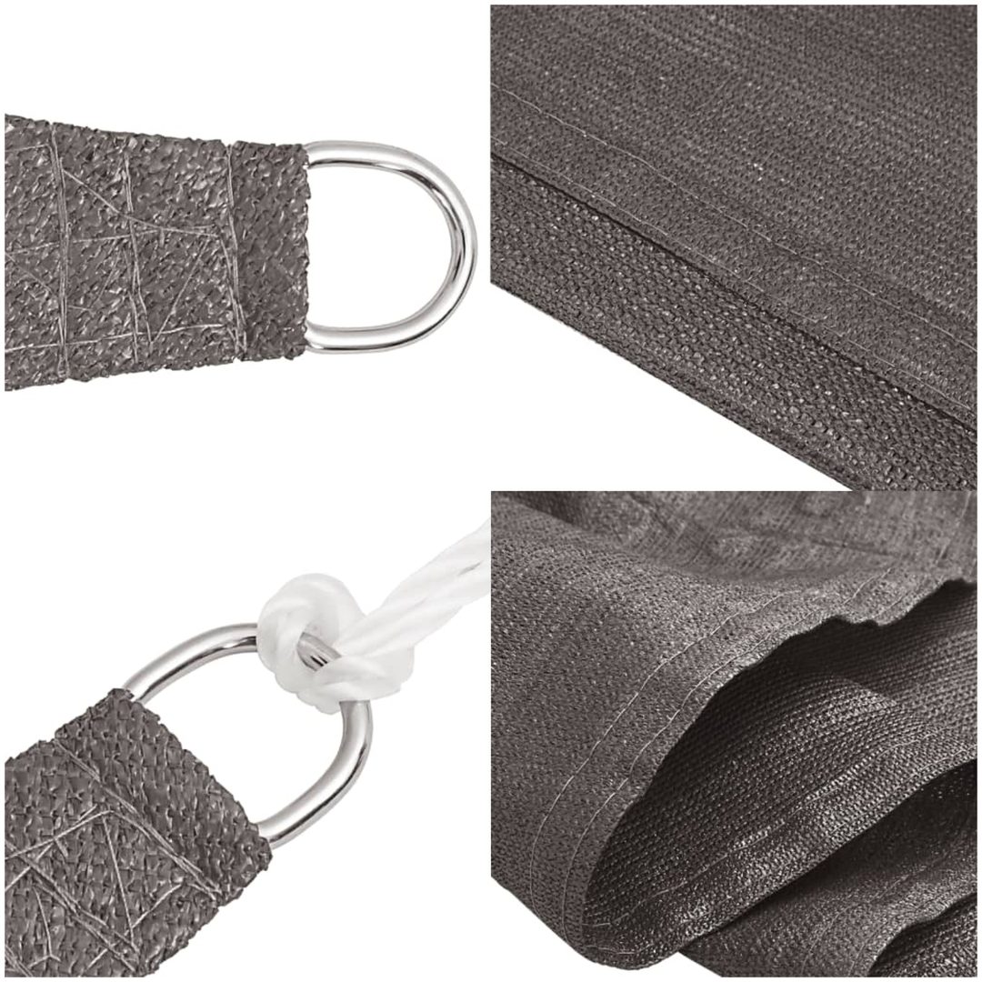 Solsegel 160 g/m² antracit 2x2,5 m HDPE vidaXL 2.5 x 2 m – bild 7
