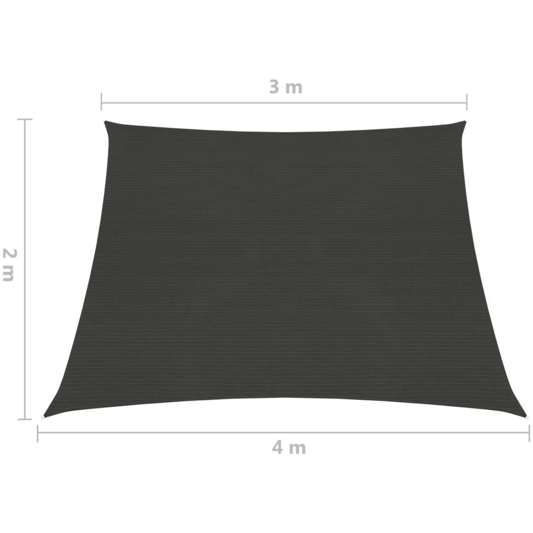Solsegel 160 g/m² antracit HDPE vidaXL 3/4 x 2 m – bild 7