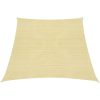 Solsegel 160 g/m² beige HDPE vidaXL 3/4 x 2 m – miniatyr 2