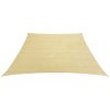 Solsegel 160 g/m² beige HDPE vidaXL 3/4 x 2 m – miniatyr 3