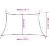 Solsegel 160 g/m² blå HDPE vidaXL 3/4 x 2 m – miniatyr 10