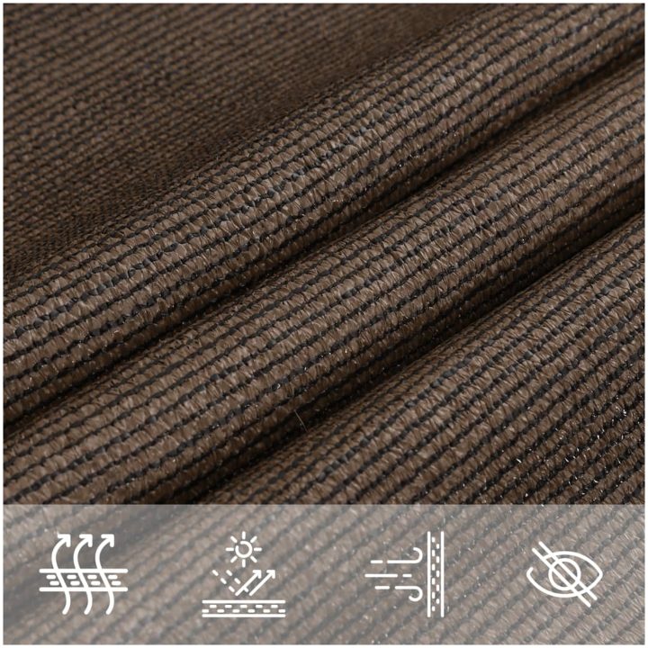 Solsegel 160 g/m² brun HDPE vidaXL 2 x 2.5 m – bild 7