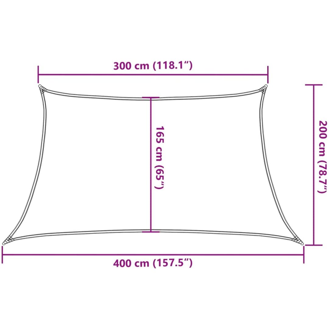 Solsegel 160 g/m² brun HDPE vidaXL 3/4 x 2 m – bild 10