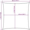 Solsegel 160 g/m² fyrkantig blå HDPE vidaXL 3 x 3 m – miniatyr 10