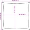 Solsegel 160 g/m² fyrkantig gul HDPE vidaXL 4 x 4 m – miniatyr 10