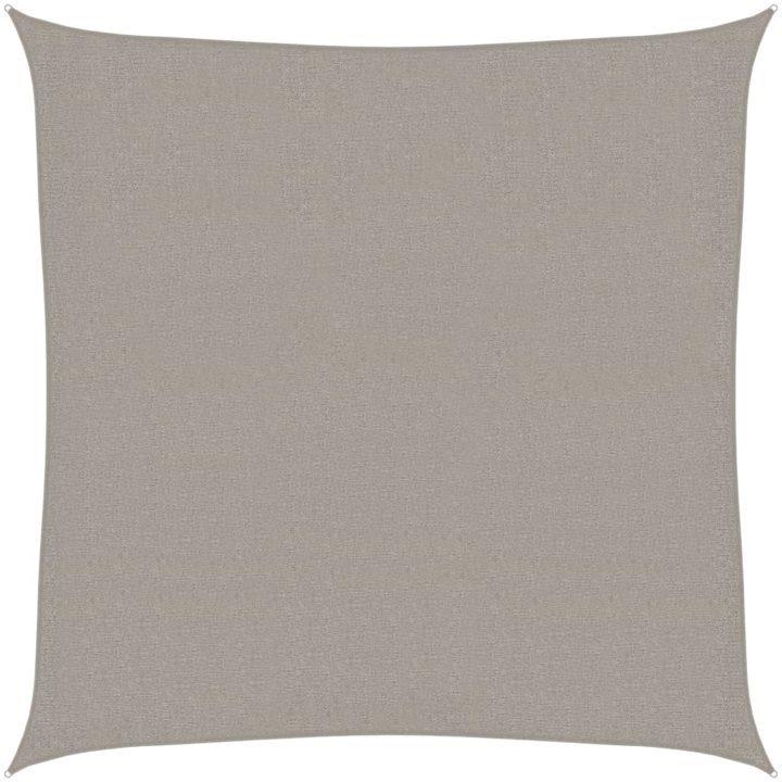 Solsegel 160 g/m² fyrkantig ljusgrå HDPE vidaXL 2.5 x 2.5 m – bild 2