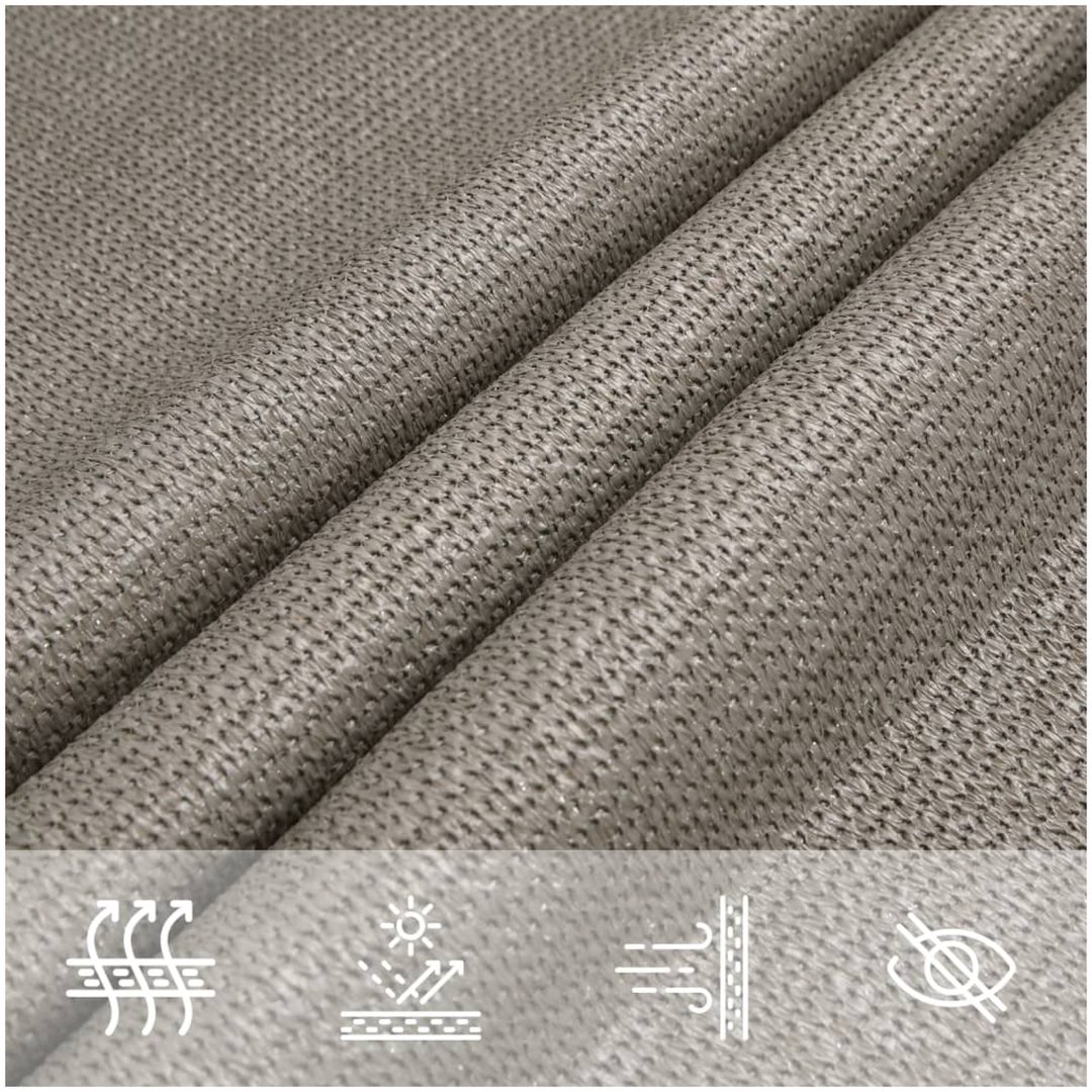 Solsegel 160 g/m² fyrkantig ljusgrå HDPE vidaXL 2.5 x 2.5 m – bild 8