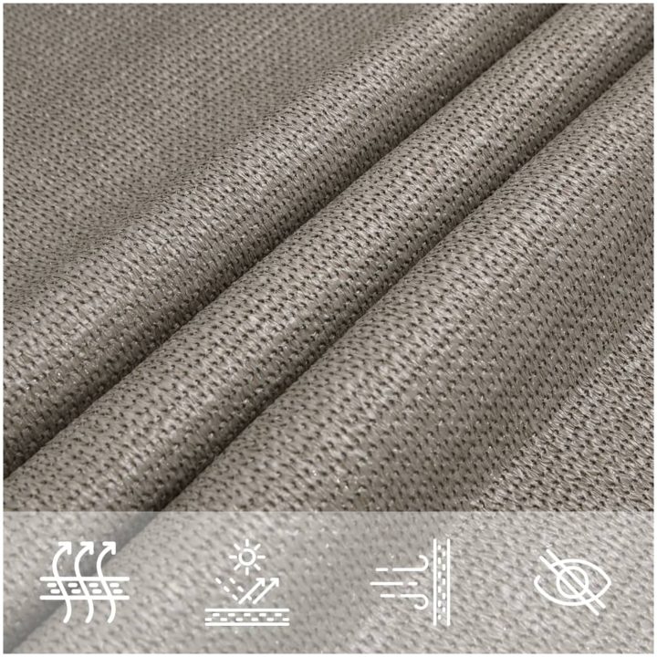 Solsegel 160 g/m² fyrkantig ljusgrå HDPE vidaXL 2.5 x 2.5 m – bild 8