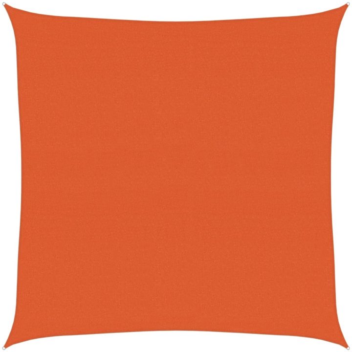 Solsegel 160 g/m² fyrkantig orange HDPE vidaXL 4 x 4 m – bild 2