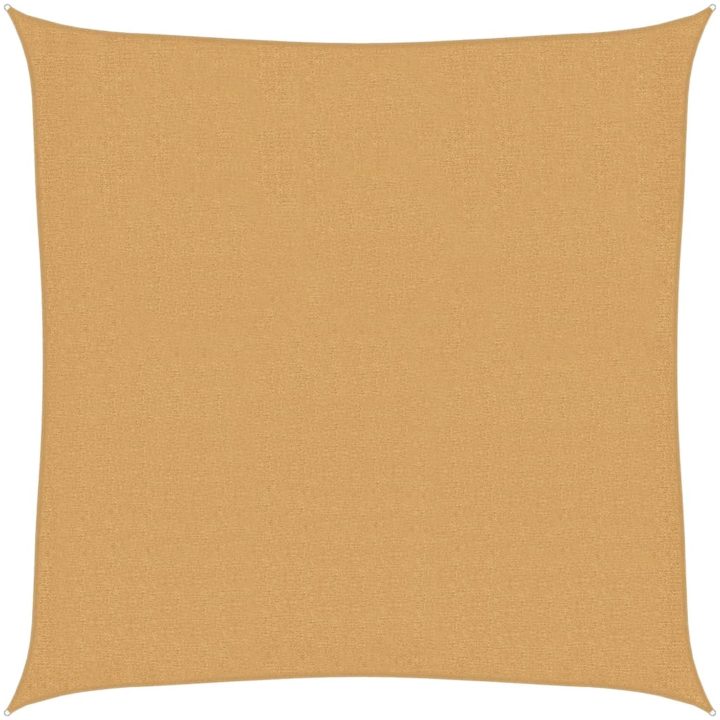 Solsegel 160 g/m² fyrkantig sand HDPE vidaXL 2.5 x 2.5 m – bild 2