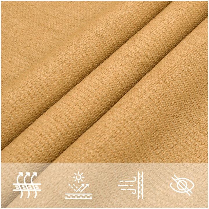 Solsegel 160 g/m² fyrkantig sand HDPE vidaXL 2.5 x 2.5 m – bild 8