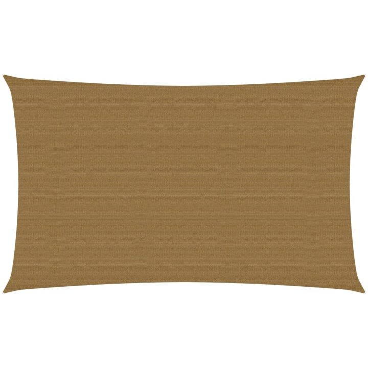 Solsegel 160 g/m² gråbrun HDPE vidaXL 3 x 6 m – bild 2