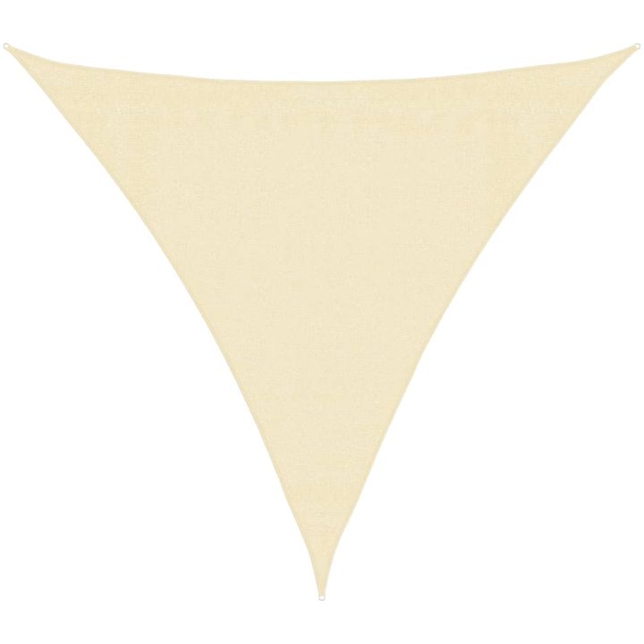 Solsegel 160 g/m² gräddvit HDPE vidaXL 3 x 3 x 3 m – bild 2