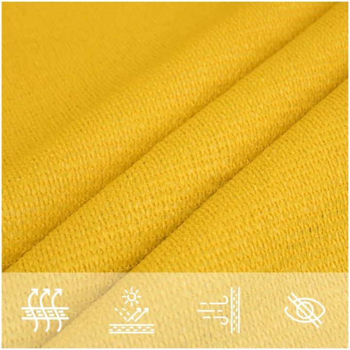 Solsegel 160 g/m² gul HDPE vidaXL 2 x 2 m – bild 7