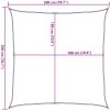 Solsegel 160 g/m² gul HDPE vidaXL 2 x 2 m – miniatyr 10