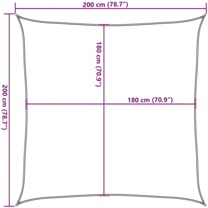 Solsegel 160 g/m² gul HDPE vidaXL 2 x 2 m – bild 10