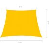 Solsegel 160 g/m² gul HDPE vidaXL 3/4 x 2 m – miniatyr 7