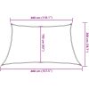 Solsegel 160 g/m² gul HDPE vidaXL 3/4 x 2 m – miniatyr 10
