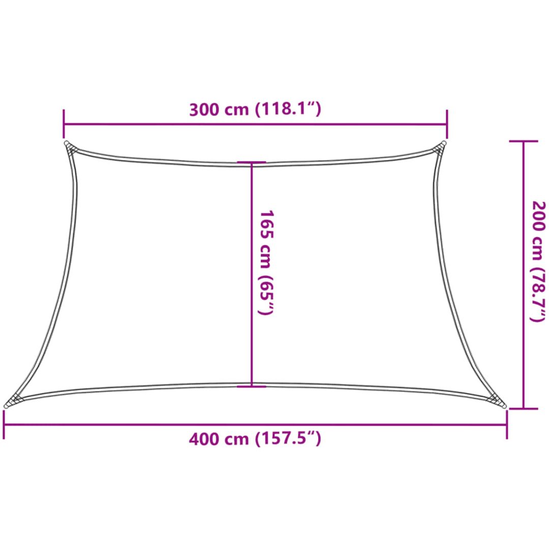 Solsegel 160 g/m² gul HDPE vidaXL 3/4 x 2 m – bild 10