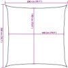 Solsegel 160 g/m² kvadratisk ljusgrön HDPE vidaXL 2 x 2 m – miniatyr 10