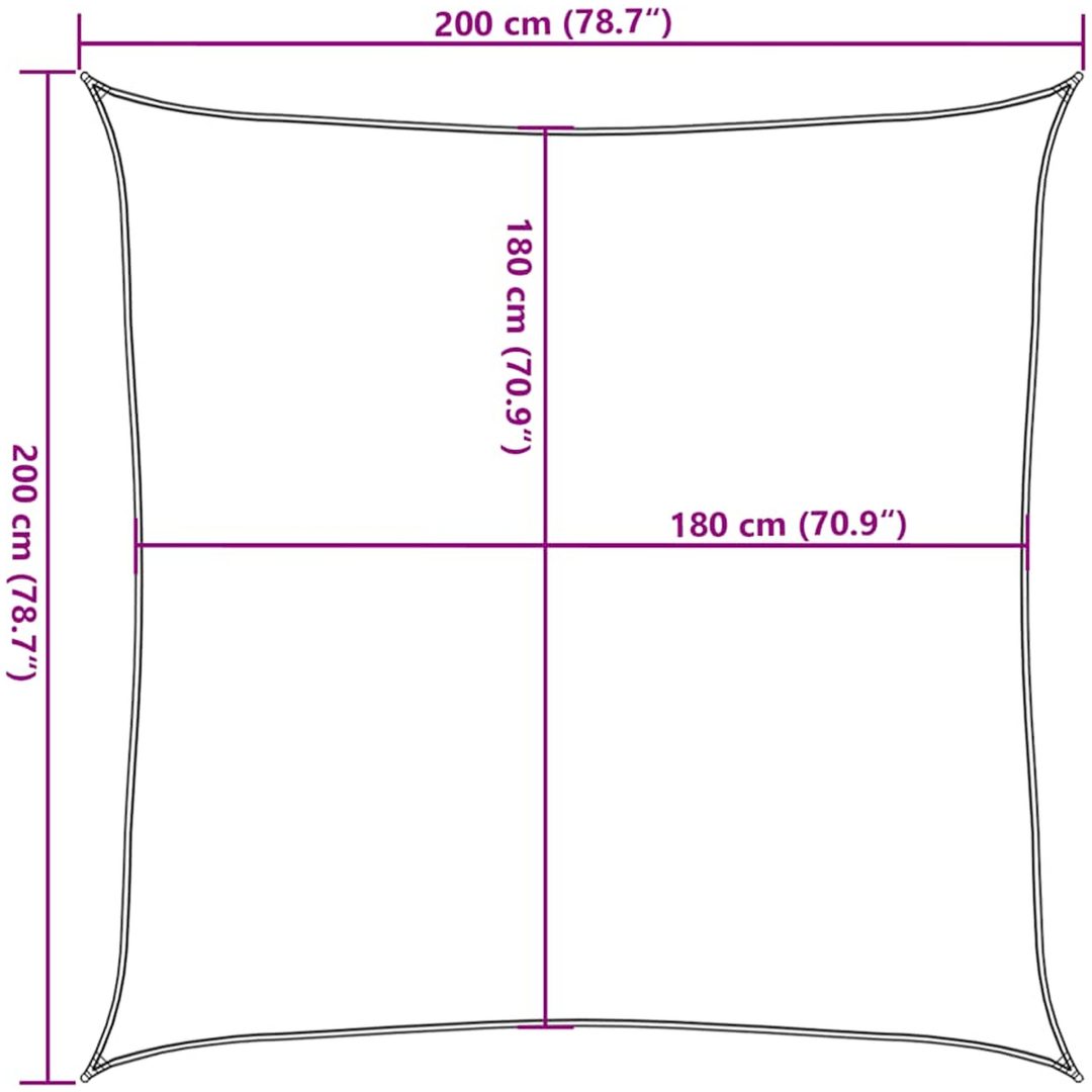 Solsegel 160 g/m² orange HDPE vidaXL 2 x 2 m – bild 10
