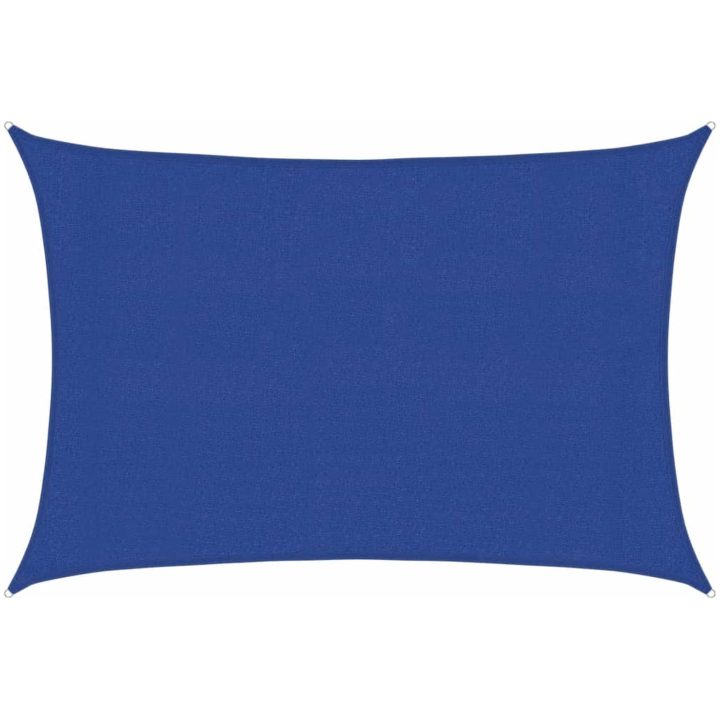 Solsegel 160 g/m² rektangulär blå HDPE vidaXL 3 x 4.5 m – bild 2