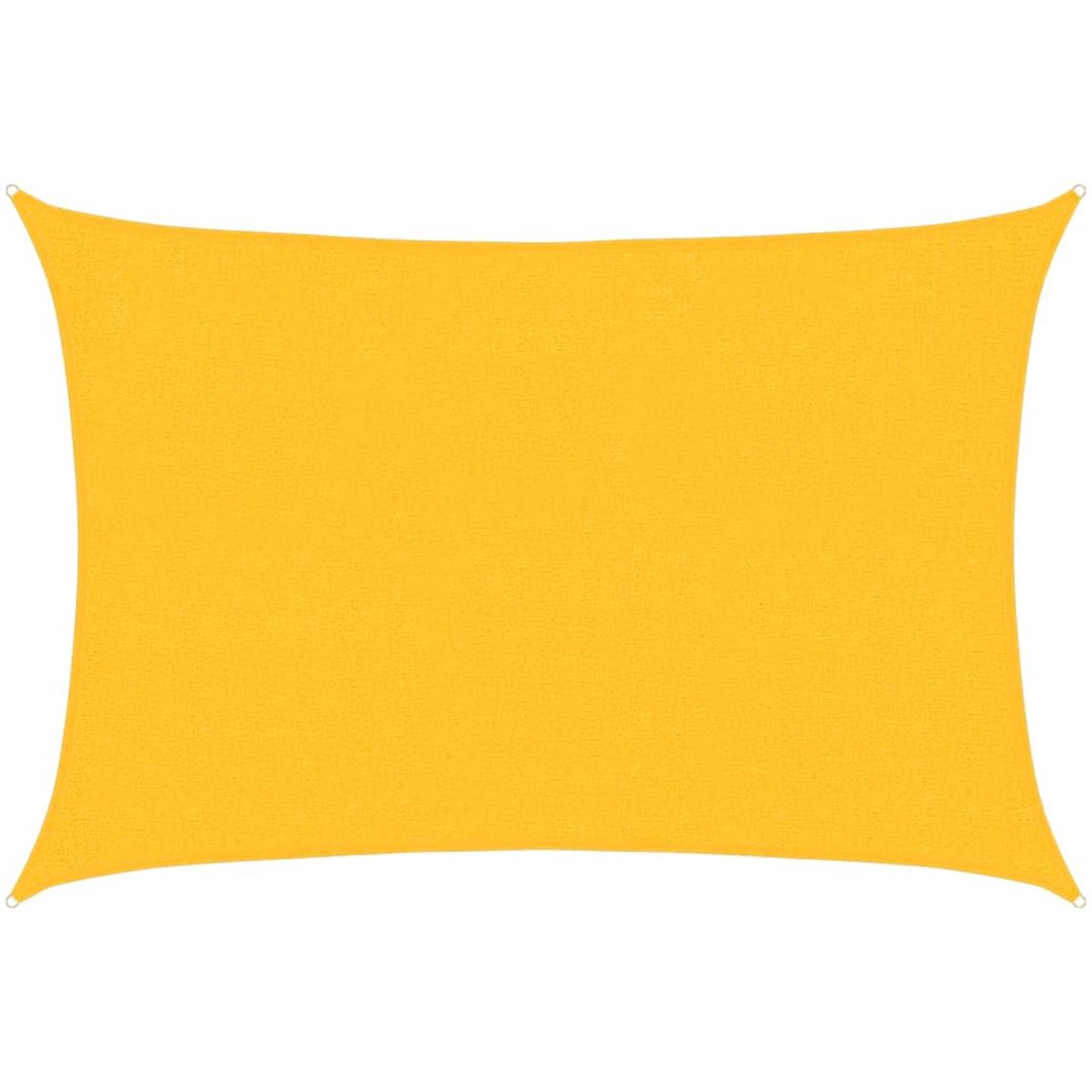 Solsegel 160 g/m² rektangulär gul HDPE vidaXL 2 x 2.5 m – bild 2
